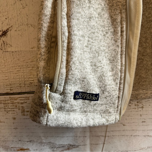 SIMPLY SOUTHERN Tried & True Women's Beige Full Zip Sleeveless Vest Size Small - Picture 12 of 14